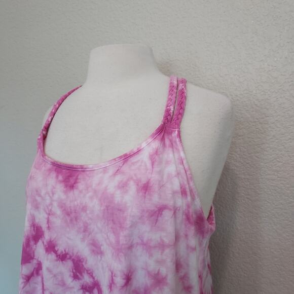 Mudd Pink Tie Dye Racerback Tank Size XL - Picture 5 of 11